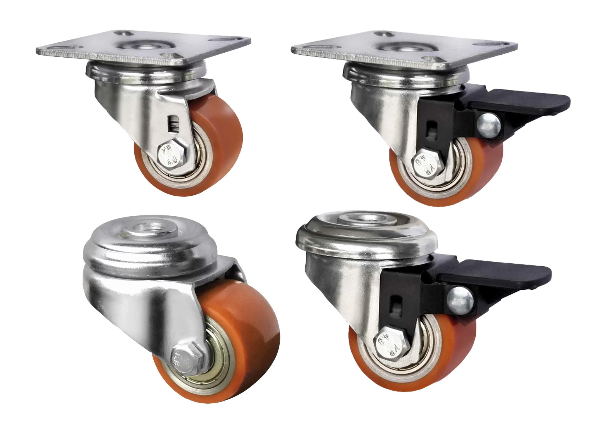 PS - RULLI per carrelli in poliuretano CON SUPPORTO - MINI RULLI PER CARICHI PESANTI - ROTELLE PER DISPOSITIVI DI TRASPORTO PS - RULLI per carrelli in poliuretano CON SUPPORTO - MINI RULLI PER CARICHI PESANTI - ROTELLE PER DISPOSITIVI DI TRASPORTO